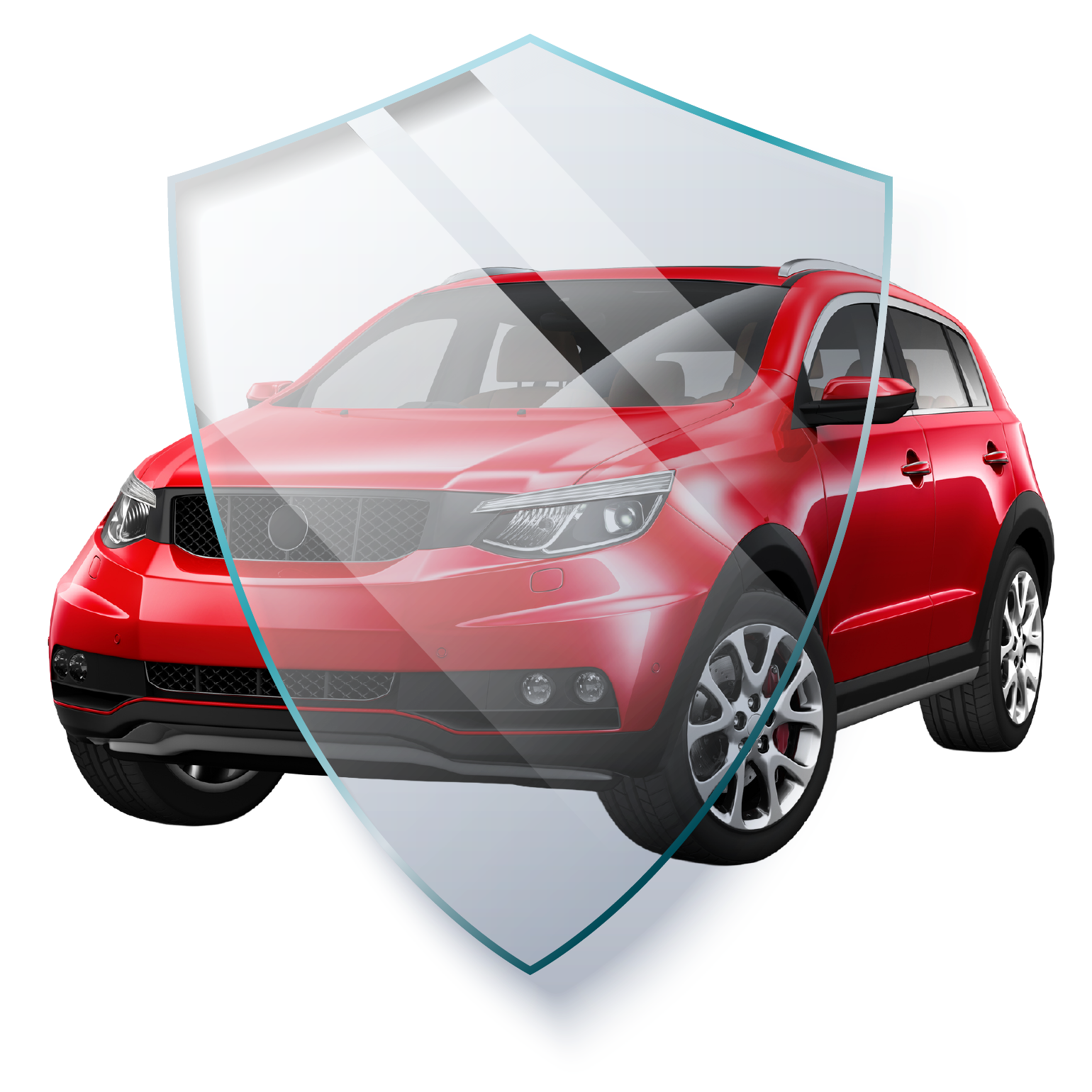 Wizualizacja tarczy osłaniającej auto osobowe