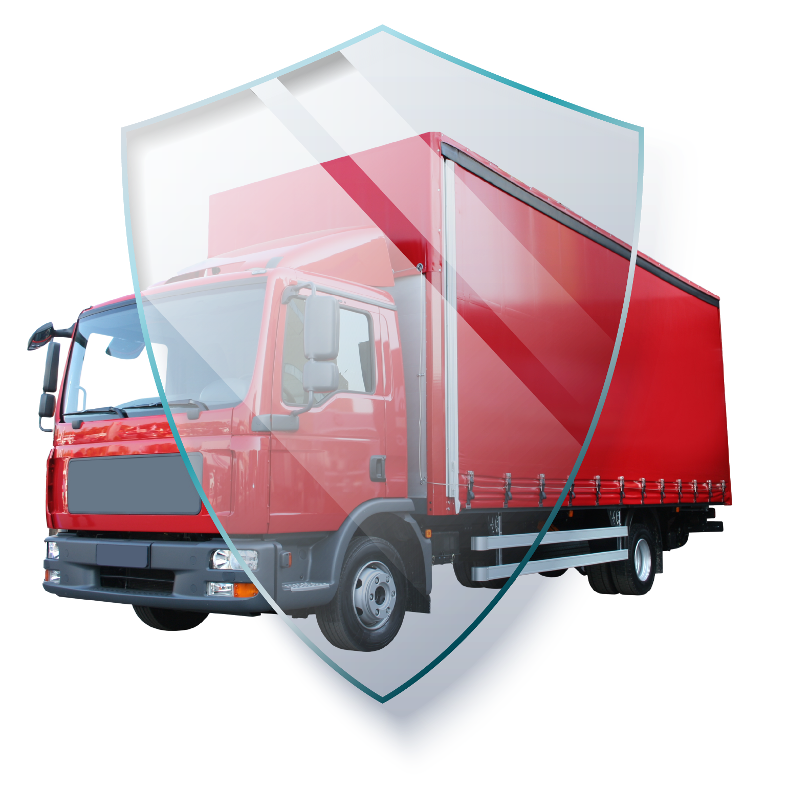 Wizualizacja tarczy osłaniającej ciężarówkę